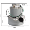 Silnik Ametek 117501-12 1500W do odkurzaczy DuoVac