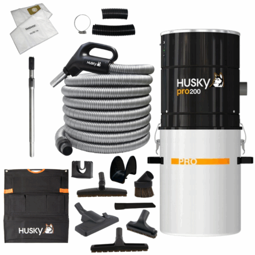 Odkurzacz Centralny jednostka Husky PRO200 + zestaw wąż Superior Husky