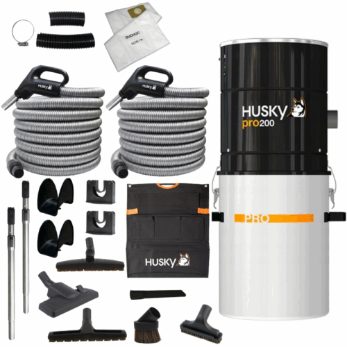 Odkurzacz Centralny jednostka Husky PRO200 + zestaw premium Superior Husky