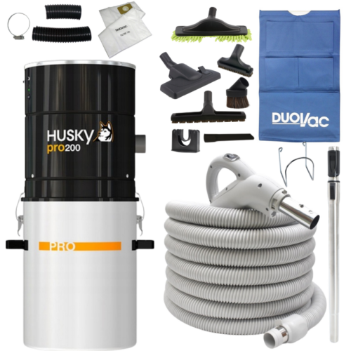 Odkurzacz Centralny jednostka Husky PRO200 + zestaw z wężem Progression