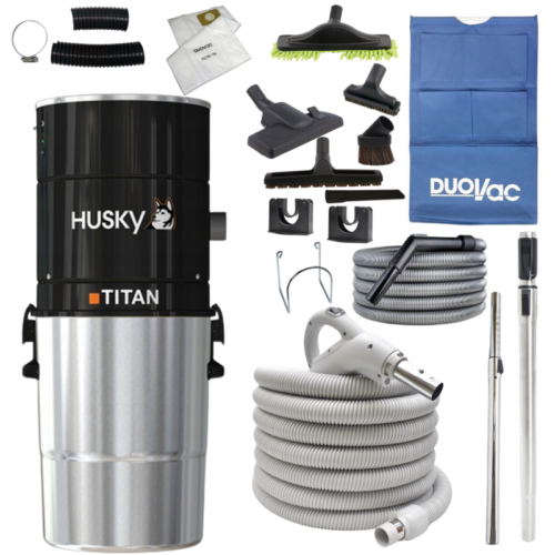 Odkurzacz Centralny jednostka Husky Titan + zestaw dwa węże ssące
