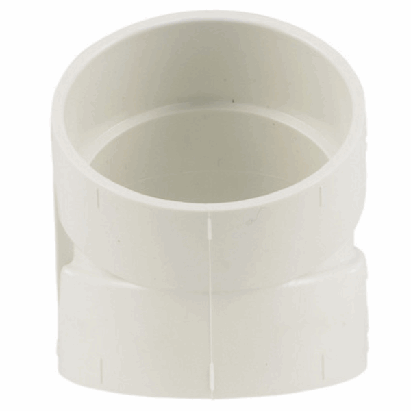 Kolano krótkie 30°dwukielichowe PVC