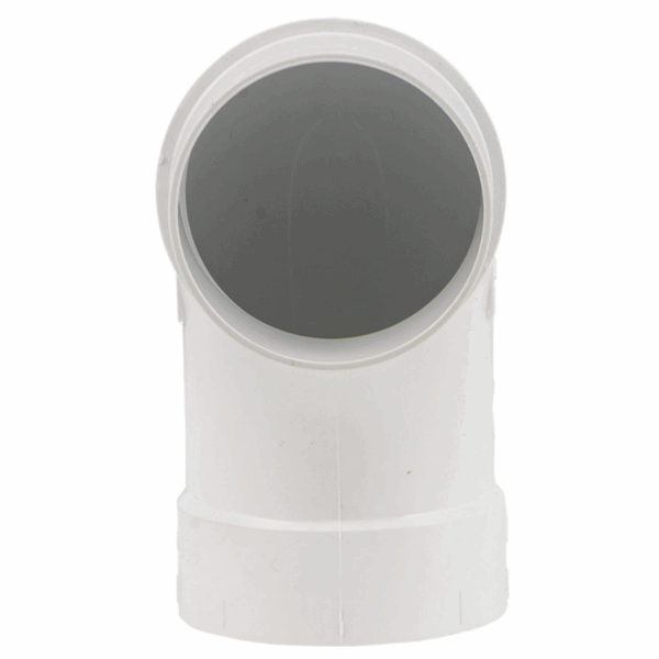 Kolano długie 90° jednokielichowe PVC