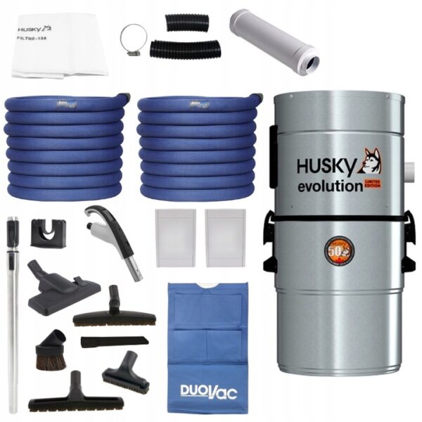 Odkurzacz Centralny jednostka Husky Evolution +zestaw sprzątający Retraflex