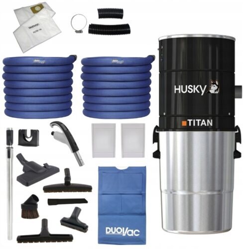 Odkurzacz Centralny jednostka Husky Titan +zestaw sprzątający Retraflex