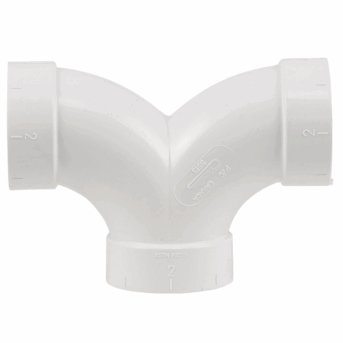 Trójnik 2x90° PVC