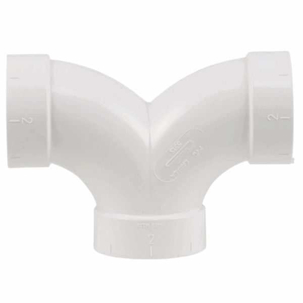Trójnik 2x90° PVC