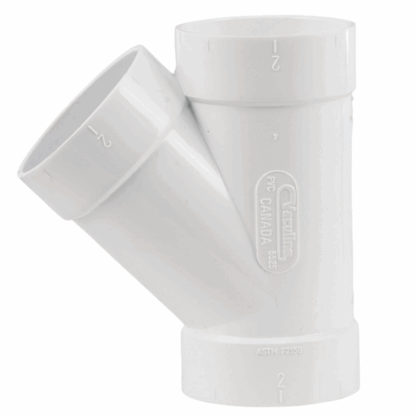 Trójnik 45° PVC