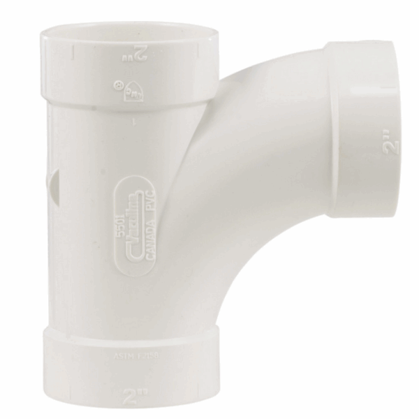 Trójnik 90° PVC
